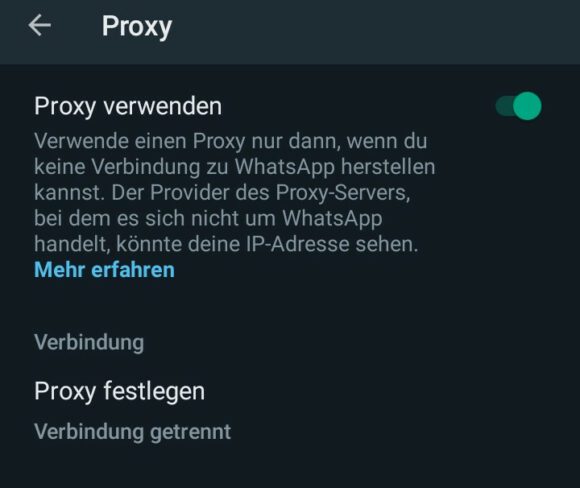 WhatsApp ab sofort mit Proxy-Unterstützung