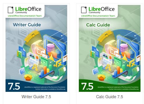 Handbücher von Writer und Calc aktualisiert – auf LibreOffice 7.5
