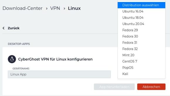 CyberGhost für Linux ist eher enttäuschend