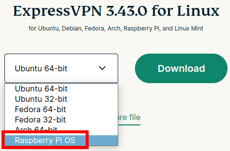 ExpressVPN mit Client für Raspberry Pi OS