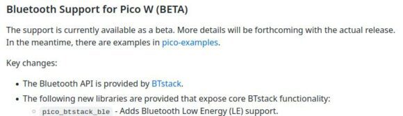 Pi Pico SDK 1.5.0 bringt anfängliche Bluetooth-Unterstützung