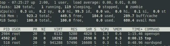Mit top die Auslastung des Systems im Blick