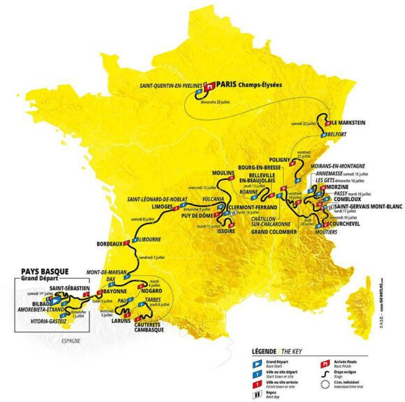 Die Tour de France 2023 (Quelle: letour.fr)