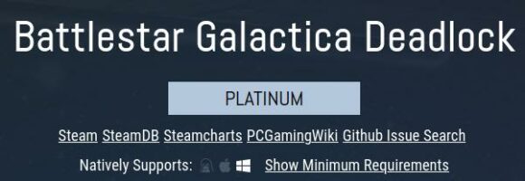 Battlestar Galactica Deadlock als Platinum bewertet