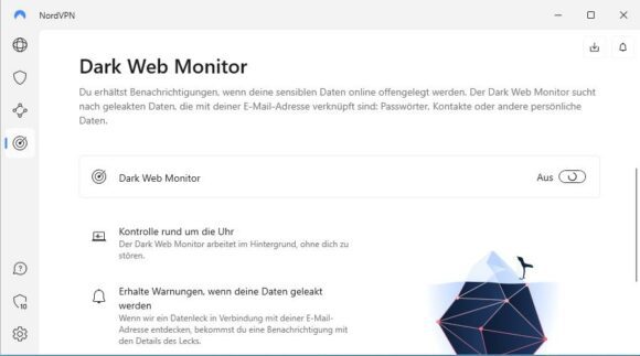 NordVPNs Dark Web Monitor überwacht Deine E-Mail-Adresse auf Datenschutzverletzungen