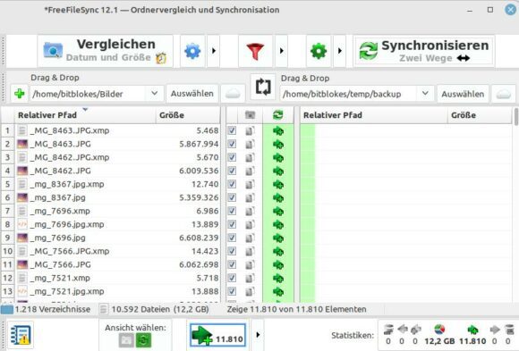 FreeFileSync – Ordner synchronisieren