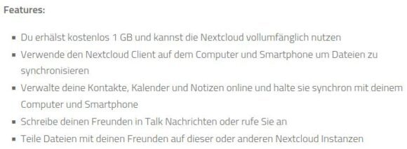 Adminforge.de mit kostenlosem Nextcloud-Angebot