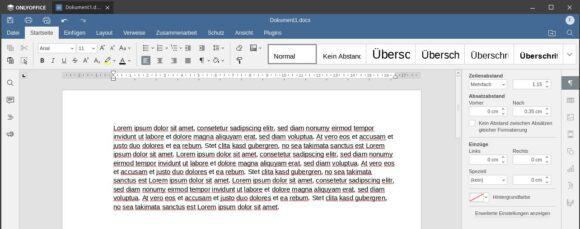 ONLYOFFICE ähnelt Word und Microsoft Office mehr als LibreOffice