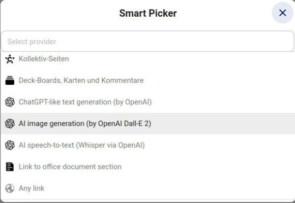 KI-Services stehen via Smart Picker zur Verfügung