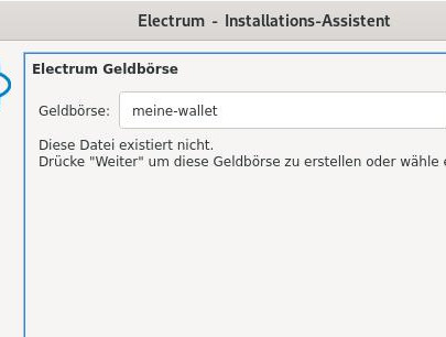 Electrum – Name der Bitcoin-Börse festlegen