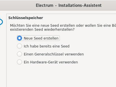 Neue Seed erstellen