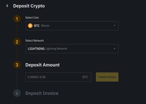 Bitcoin mit Lightning einzahlen