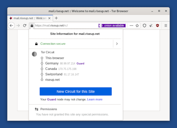 Tails 5.15.1 mit Tor Browser 12.5 und verbesserter Circuit-Ansicht (Quelle: tails.boum.org)