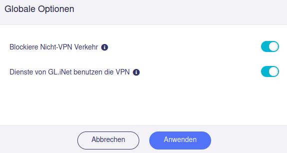 Den Killswitch beim mobilen VPN-Router aktivieren