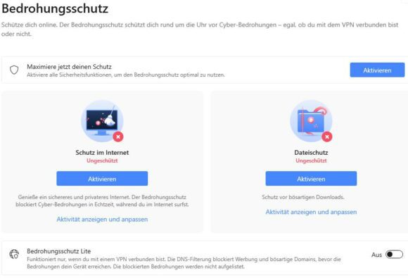 NordVPN Bedrohungsschutz oder Threat Protection Lite?