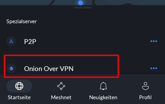 NordVPN bietet einen Tor-Modus an