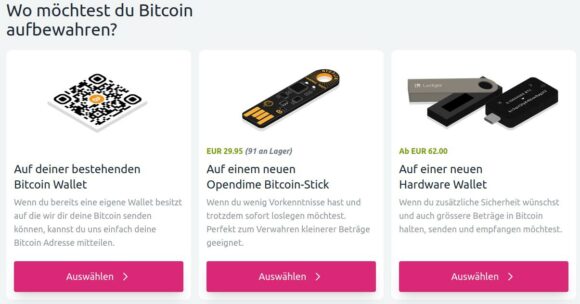 Welche Wallet möchtest Du benutzen?