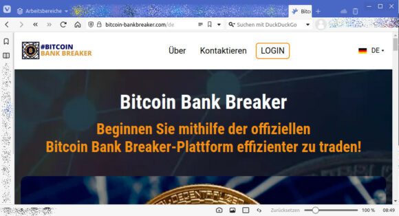 Zugriff auf bitcoin-bankbreaker.com mit VPN möglich