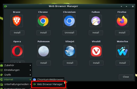 Ganz einfach beliebte Webbrowser nachinstallieren