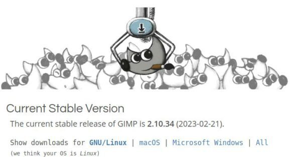 GIMP für Linux, Windows und macOS