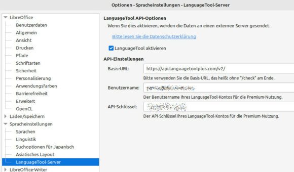 Die Grammarly-Alternative LanguageTool ist in LibreOffice integriert