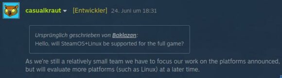 Ob Shadow Gambit nativ für Linux kommt, ist ungewiss