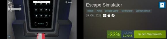 Escape Simulator stark reduziert
