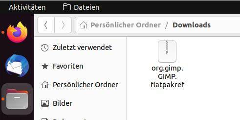 org.gimp.GIMP.flatpakref heruntergeladen