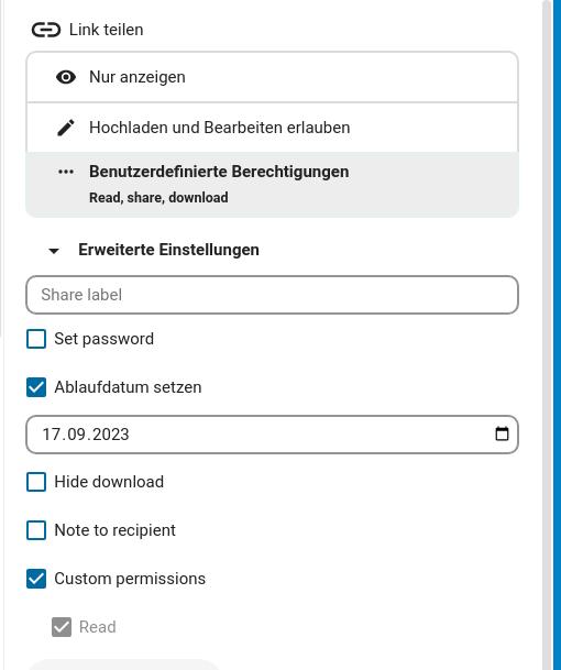 Freigaben sind bei Nextcloud Hub 6 stark verbessert