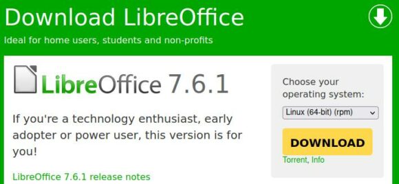 LibreOffice 7.6.1 ist ab sofort verfügbar