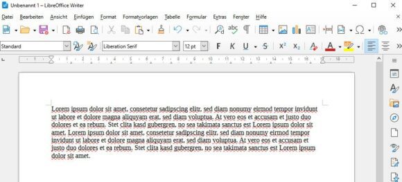 LibreOffice Writer ersetzt WordPad umfassend