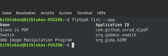 Nur die Apps auflisten
