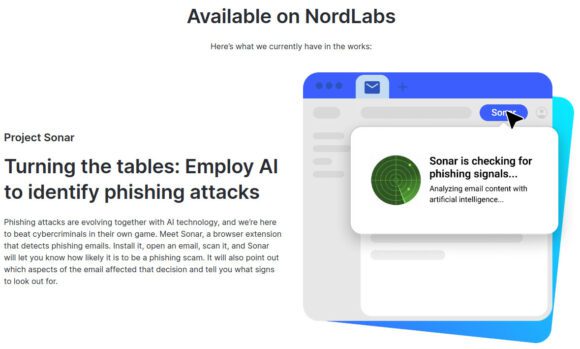 NordVPN Sonar – mithilfe von KI Phishing-E-Mails erkennen