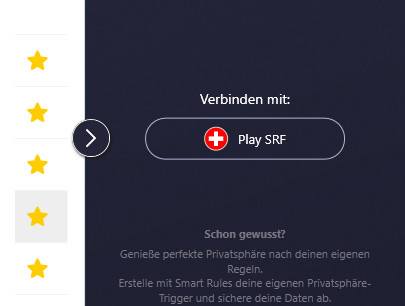 CyberGhost mit speziellem Server für SRF