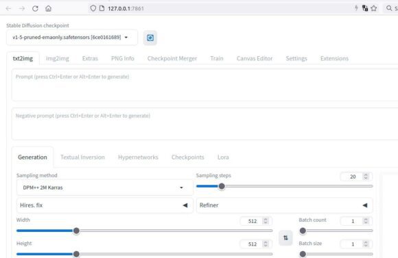 Stable Diffusion ist gestartet