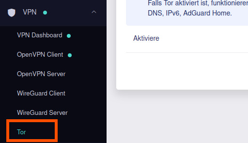 Tor-Modus im Travel-Router