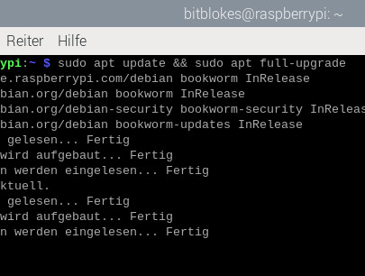 System auf Raspberry Pi OS Bookworm aktualisieren