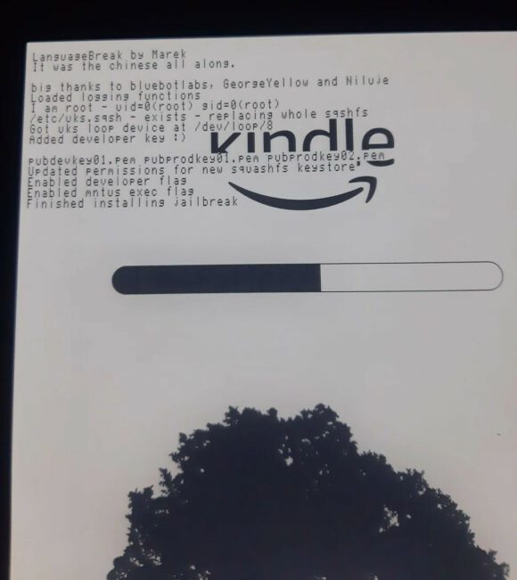 Kindle Scribe mit Jailbreak (Quelle: reddit.com)