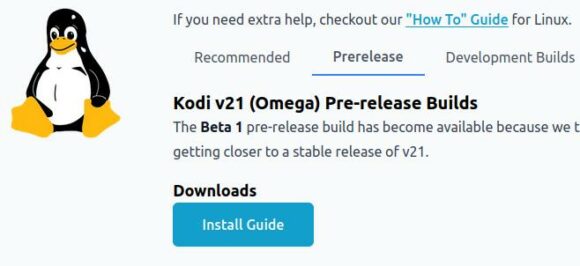 Kodi 21 Omega – Beta 1