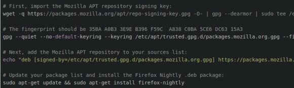Firefox Nightly künftig als Repository für Debian-basierte Distributionen
