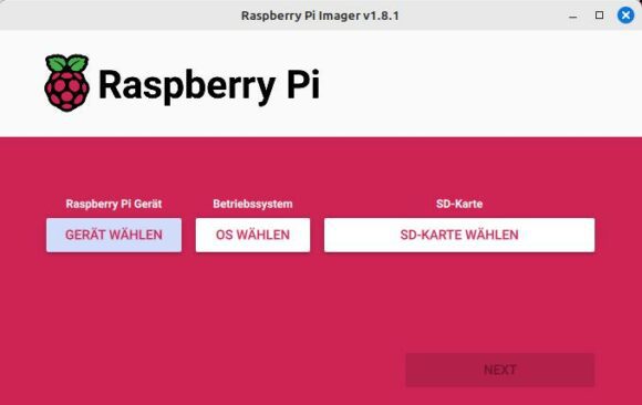 Raspberry Pi IMager 1.8.1