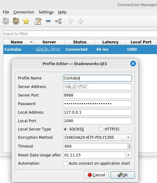 Shadowsocks-qt5 – ist veraltet, funktioniert aber