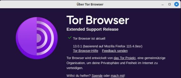 Tor Browser 13.0.1 ist veröffentlicht
