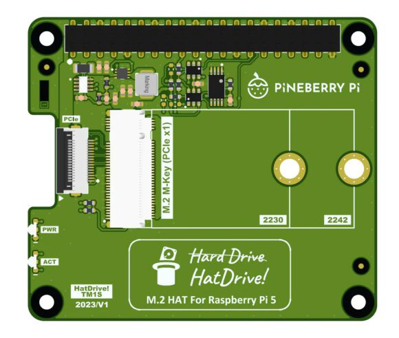 HatDrive Top – erweitert den Raspberry Pi 5 um NVMe (Quelle: pineberrypi.com)