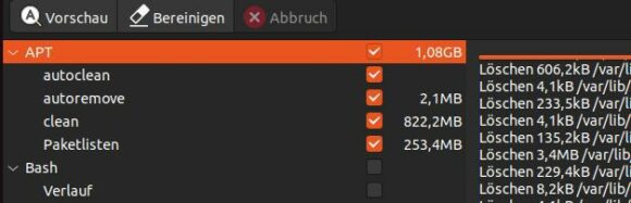 Das Paketmanagement mit BleachBit 4.6.0 aufräumen