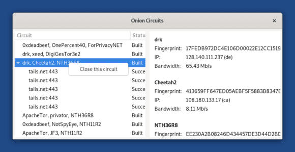Tails 5.19: Tor Kreis von Onion Circuits au schließen (Quelle: tails.net)