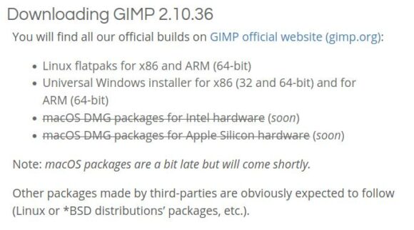 Download GIMP 2.10.36