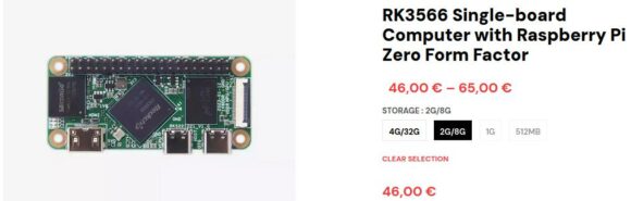 RK3566 mit Formfaktor wie Raspberry Pi Zero