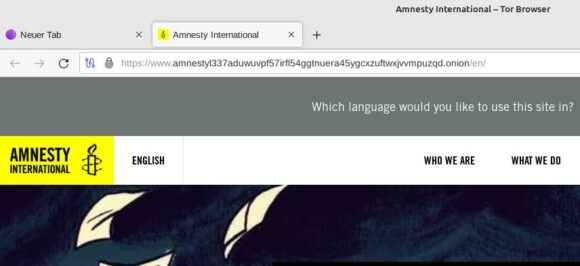 Amnesty International ab sofort via .onion-Adresse erreichbar