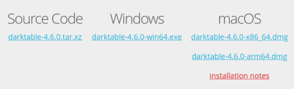 Darktable 4.6.0 ist verfügbar